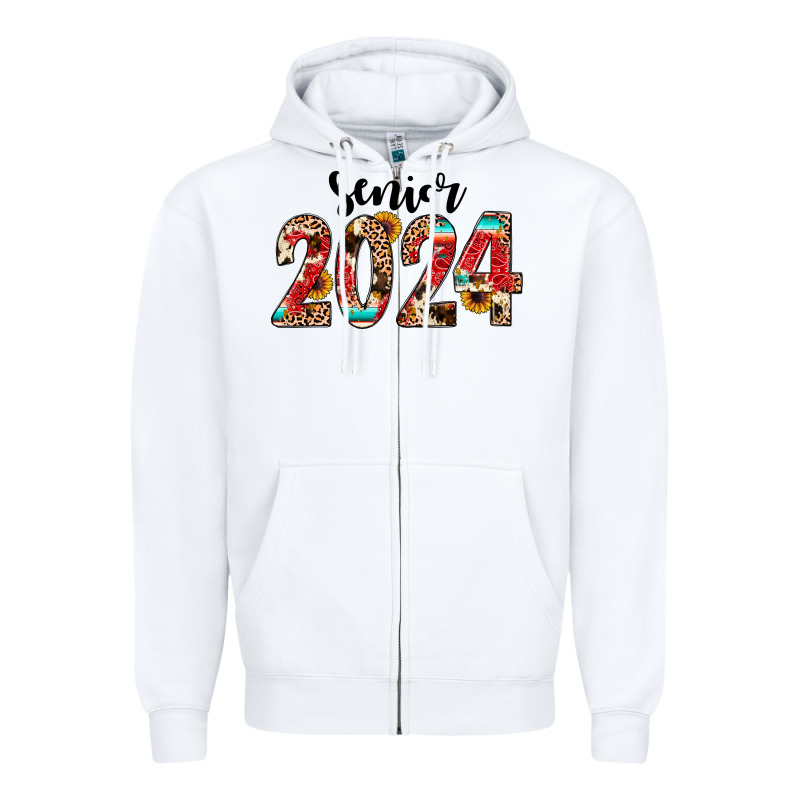 Senior 2024 Western Zipper Hoodie by JahusDesignShop | Teevron