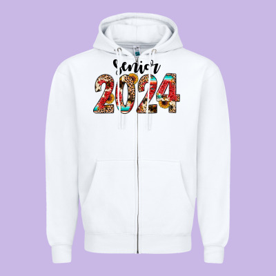 Senior 2024 Western Zipper Hoodie Designed By Jahusdesignshop