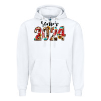 White senior 2024 western Zipper Hoodie - JahusDesignShop