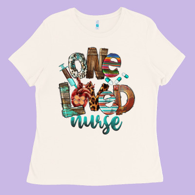 One Loved Nurse Ladies Tee Designed By Fadigitalartstudio