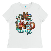 White One Loved Nurse Ladies Tee - FaDigitalArtStudio
