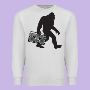 Bigfoot Beatbox Boom Box Retro   Bigfoot Boom Box Premium Sweatshirt Designed By Designefamous