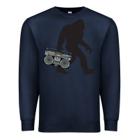 Navy bigfoot beatbox boom box retro   bigfoot boom box Premium Sweatshirt - DesigneFamous