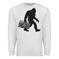 Oatmeal Heather bigfoot beatbox boom box retro   bigfoot boom box Premium Sweatshirt - DesigneFamous