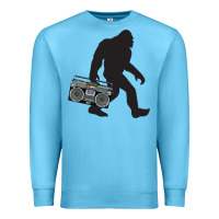 Ocean Blue bigfoot beatbox boom box retro   bigfoot boom box Premium Sweatshirt - DesigneFamous