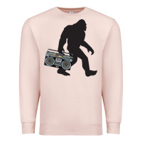 Pale Pink bigfoot beatbox boom box retro   bigfoot boom box Premium Sweatshirt - DesigneFamous