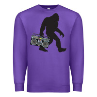 Purple bigfoot beatbox boom box retro   bigfoot boom box Premium Sweatshirt - DesigneFamous