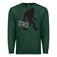 Sports Green bigfoot beatbox boom box retro   bigfoot boom box Premium Sweatshirt - DesigneFamous