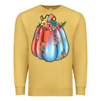 Antique Gold flowers pumpkin Premium Sweatshirt - JahusDesignShop