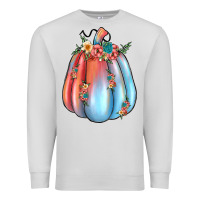 Dove Grey flowers pumpkin Premium Sweatshirt - JahusDesignShop