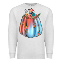 Oatmeal Heather flowers pumpkin Premium Sweatshirt - JahusDesignShop