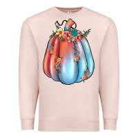 Pale Pink flowers pumpkin Premium Sweatshirt - JahusDesignShop