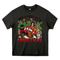 Asphalt holy cow its christmas Heavy Core Tee - CowGirlArtShop