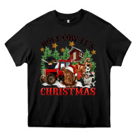Black holy cow its christmas Heavy Core Tee - CowGirlArtShop
