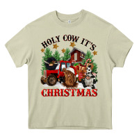 Mossy holy cow its christmas Heavy Core Tee - CowGirlArtShop
