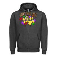 Charcoal Heather different is au some Zipper Hoodie - JahusDesignShop