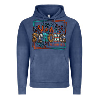 Vintage Denim She is strong proverbs 31:25 Vintage Hoodie - LillyAllenDesigns
