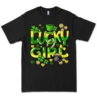Black lucky girl st. patricks day Premium Tee - HowdyJamesFarm