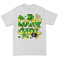 Dove Grey lucky girl st. patricks day Premium Tee - HowdyJamesFarm