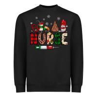 Black nurse Christmas Heavyweight Sweatshirt - JahusDesignShop