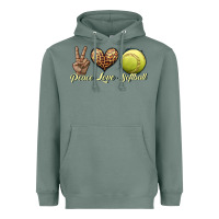 Sage peace love softball Heavyweight Hoodie - JahusDesignShop