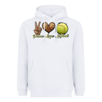 White peace love softball Heavyweight Hoodie - JahusDesignShop
