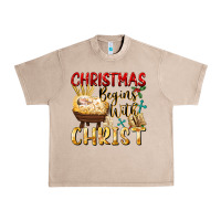 French Oak christmas begins with christ Urban Heavy Tee - FaDigitalArtStudio