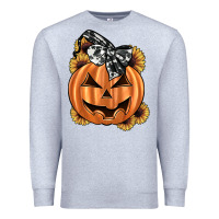 Heather Grey sunflower pumpkin Premium Sweatshirt - JahusDesignShop