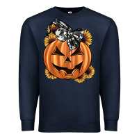 Navy sunflower pumpkin Premium Sweatshirt - JahusDesignShop