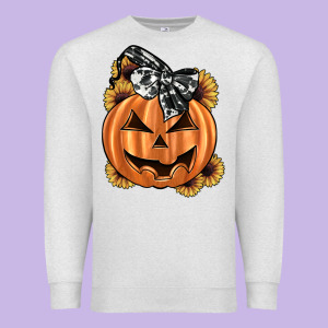 Sunflower Pumpkin Premium Sweatshirt Designed By Jahusdesignshop