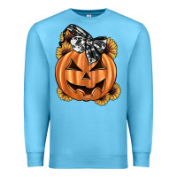 Ocean Blue sunflower pumpkin Premium Sweatshirt - JahusDesignShop
