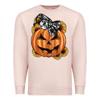 Pale Pink sunflower pumpkin Premium Sweatshirt - JahusDesignShop
