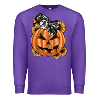 Purple sunflower pumpkin Premium Sweatshirt - JahusDesignShop