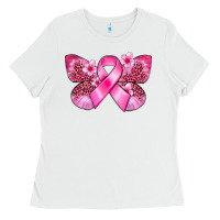 White Cancer butterfly Ladies Tee - FaDigitalArtStudio