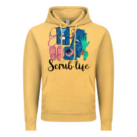 Vintage Mustard Scrub Life Nurse Vintage Hoodie - LillyAllenDesigns