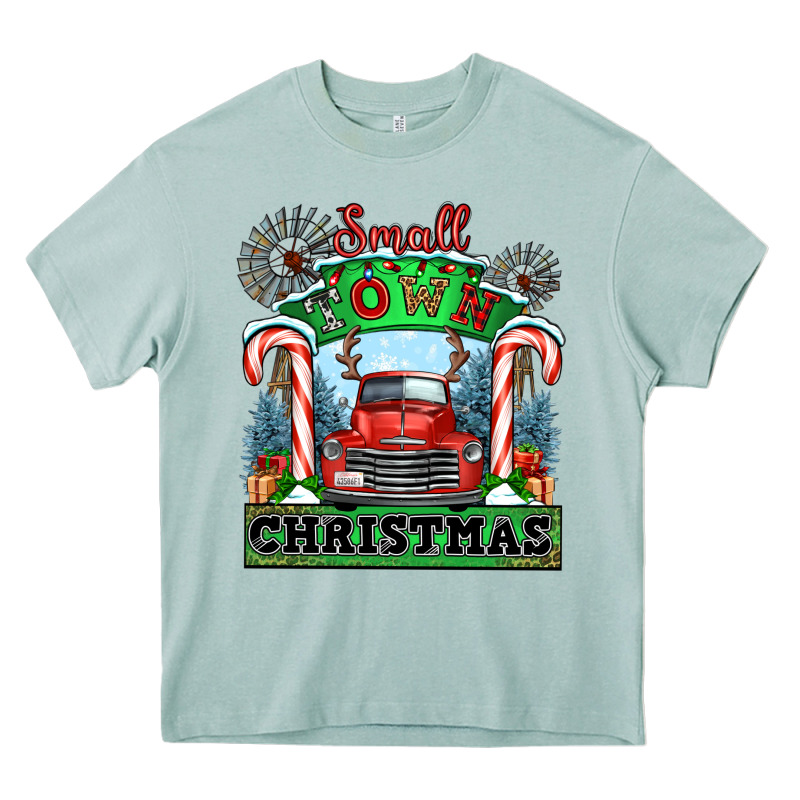Small Town Christmas Heavy Core Tee by CowGirlArtShop | Teevron