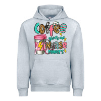 Heather Grey coffee gives me nurse powers Urban Hoodie - Jasminsmagicworld