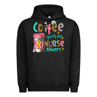 Pigment Black coffee gives me nurse powers Urban Hoodie - Jasminsmagicworld