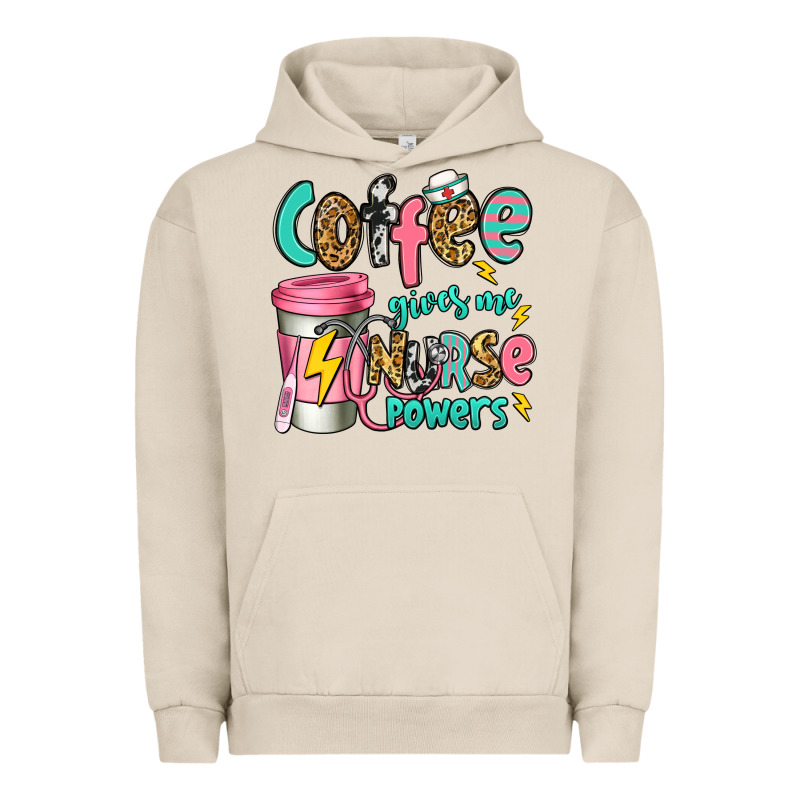 Coffee Gives Me Nurse Powers Urban Hoodie by Jasminsmagicworld | Teevron