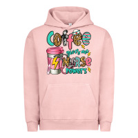 Pigment Salmon coffee gives me nurse powers Urban Hoodie - Jasminsmagicworld