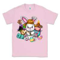 Bubblegum Pink Easter Day Camper  Happy Easter Day Classic Tee - CowGirlArtShop