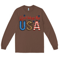 Chestnut god bless the usa Long Sleeve Tee - BundleAndBundleShop