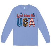 Colony Blue god bless the usa Long Sleeve Tee - BundleAndBundleShop