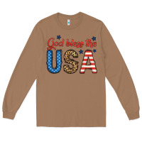 Toasted Coconut god bless the usa Long Sleeve Tee - BundleAndBundleShop