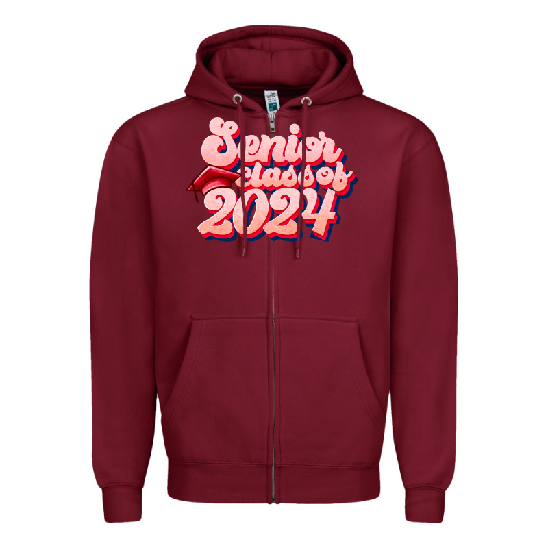 Senior Class Of 2024 Zipper Hoodie by JahusDesignShop | Teevron
