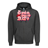 Charcoal Heather senior class of 2024 Zipper Hoodie - JahusDesignShop