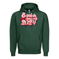 Sports Green senior class of 2024 Zipper Hoodie - JahusDesignShop
