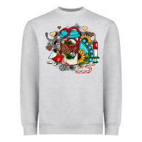 Heather Grey Christmas sunflower gemstone nurse Heavyweight Sweatshirt - JahusDesignShop