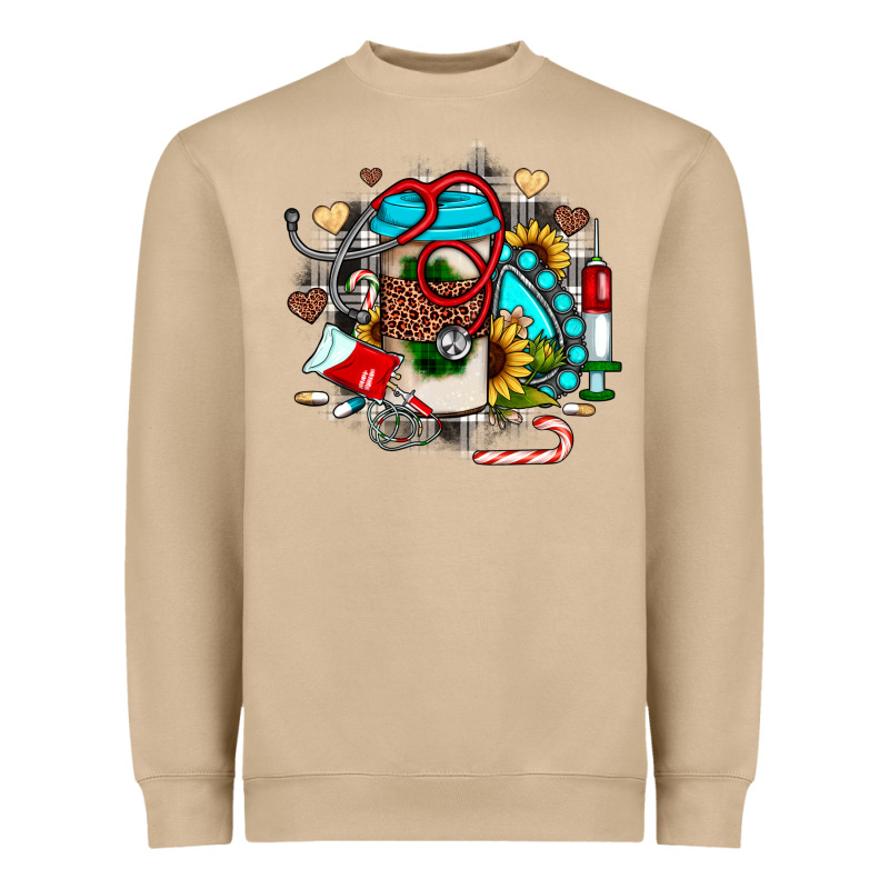 Christmas Sunflower Gemstone Nurse Heavyweight Sweatshirt by JahusDesignShop | Teevron