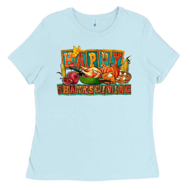 Happy Thanksgiving Ladies Tee by FaDigitalArtStudio | Teevron